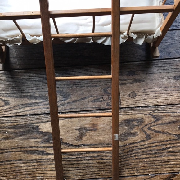 ❤️ 1940’s RARE Wooden baby doll cradle with ladder - Picture 3 of 8